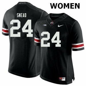 Women's Ohio State Buckeyes #24 Brian Snead Black Nike NCAA College Football Jersey June DTX5544IJ